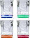 R and R Imports Syracuse Orange 2 Ounce Engraved Shot Glass Square 4-Pack Multicolor Officially Licensed Collegiate Product