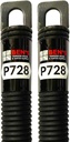 Ben's 2PCS P728 28-Inch Plug-End Garage Door Spring (.177 inches #7 Wire), Black