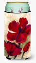 Caroline's Treasures BMBO0734TBC Red Tulip by Maureen Bonfield Tall Boy Hugger Can Cooler Sleeve Hugger Machine Washable Drink Sleeve Hugger Collapsible Insulator Beverage Insulated Holder