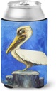 Caroline's Treasures MW1352CC Pelican Texas Pete Can or Bottle Hugger Cooler Washable Drink Sleeve Collapsible Beverage Insulated Holder, Can Hugger, Multicolor