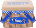Large Wicker Style Tinplate Cookie Jar Snack Box for Baked Goods Delicate Candy Container