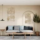 Nordic Style Wall Art Ginkgo Leaf Decoration,Golden Metal Wall Art, Metal Wall Decor for Living Room, Girls Bedroom Decor, Wall Decoration Home Ornaments, Golden Metal Wall Art,Nordic Style Wal