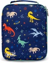 JAN & JUL Boys' Insulated School Lunch Bag with Handle for Kids and Toddlers (Space Dinos, One Size)