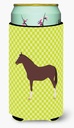 Caroline's Treasures BB7739TBC English Thoroughbred Horse Green Tall Boy Hugger Can Cooler Sleeve Hugger Machine Washable Drink Sleeve Hugger Collapsible Insulator Beverage Insulated Holder