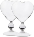 Cabilock 2pcs Heart-shaped Cocktail Goblets for Weddings and Parties Unique Love Shape Glasses for Celebrations Elegant and Drinkware