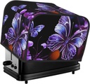 4 Slice Toaster Cover with Pocket Universal Size Toasters Dusts Covers Beautiful purple butterfly Bread Machine Cover & Protection Bread Machine Protector Small Kitchen Appliance Covers