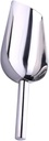 Happyyami Stainless Steel Ice Cube Scoop Ergonomic Handle Food Scoop for Kitchen Bar Restaurant Dessert Shop Multipurpose Ice Scooper for Easy Serving Cleaning
