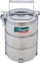 Seagull Bento Box, Food Carrier, 3 Tiers, 3.9 inches (10 cm), Stainless Steel