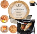 Air Fryer Disposable Paper Liner keep air fryer clean with air fryer inserts, superior food grade quality material unbleached non toxic non stick will not deform leak or affect food like other liners
