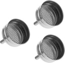 Cabilock 3pcs Reusable Coffee Filter for Mocha Pot Funnel Design Easy Brewing for Espresso Fits Standard Mocha Pots Coffee Drip Filter Cup Silver