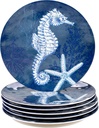 Certified International Oceanic 11" Melamine Dinner Plate, Multi Colored, Set of 6