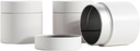 3 Packs Tea Tin Canister for Loose Tea Metal Tea Canister 9 oz 15 oz Round Tin Can for Coffee Beans Tea Container for Kitchen Storage Sugar Matcha Spice Powder (Ivory, S_2.95x2.95)