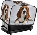 2 Slice Toaster Covers Bread Machine Cover Quilted Dustproof Fingerprint Protectors Small Washable Appliance Cover Cute Puppy Bread Maker Dust Protection Universal Size