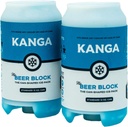 Kanga Beer Blocks Slim Can Shaped Ice Pack - Keep Drinks Cold for 9 Hours | Reusable for Cooling Food/Beverages | Durable Plastic Construction | Can Cooler Ice Block - 12 oz Standard Can Pack of (2)