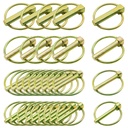 30 Pcs of Lynch Pin Assortment Kit— for Trucks, Tractors, Trolleys, Lawn Mowers, & Trailers of 3/16”x1-7/16”, 1/4”x1-3/4”, 5/16”x1-3/4”, & 7/16”x1-3/4”