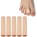 Cuttable Toe Tubes Sleeves 5 Pack, Made of Elastic Fabric Lined with Silicone Gel. Toes Sleeve Protectors Relief Toe Pressure Pain, Corn and Calluses Remover