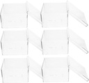 Gatuida 6pcs Clear Tiramisu Dessert Boxes with Window Portable Cake Holders for Cupcakes Pastries and Mousse for Gift Packaging and Dessert Display
