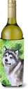 Caroline's Treasures BB9812LITERK Alaskan Malamute St Patrick's Wine Bottle Hugger, Green Bottle Cooler Sleeve Hugger Machine Washable Collapsible Insulator Beverage Insulated Holder