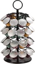 Coffee Pod Carousel with 360° Rotation, Compatible, Holds 40 Pods, Stylish Organizer