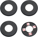 ID 3.0" ABS Wall Split Flange 4 Pcs Split Decorative Escutcheon Self-Adhesive Wall-mounted Water Pipe Cover Accessories (Black)