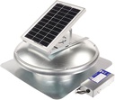 Master Flow GAF Dual Power Hybrid Solar/Electric Roof Mount Exhaust Fan with High Airflow Capacity of 525 cubic feet per minute on solar power and 750 cubic feet per minute on house power