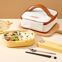 YBOBK HOME Bento Lunch Box 3-Compartments Bento Boxes Portable Leak-proof Portion Control BPA-Free Plastic Lunch Container with Lid for Adult Food Container with Bag & Cutlery Set to Work