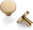 10 Pack Champagne Bronze Cabinet Knobs Zinc Round Knobs for Kitchen, Bathroom, Closet, and Dresser