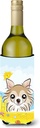 Caroline's Treasures BB2119LITERK Chihuahua Summer Beach Wine Bottle Hugger Bottle Cooler Sleeve Hugger Machine Washable Collapsible Insulator Beverage Insulated Holder