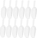 ABOOFAN 12Pcs Transparent Food Scoops Multi Purpose Reusable Plastic Shovels for Dried Foods Candy Ice Cream and Popcorn Lightweight Ergonomic Design for Easy Serving