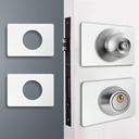 Door Knob Plates, Door Reinforcement Plate White, Door Handle Backplate, Pocket Door Lock Repair Backing Panel, Door Hole Cover Filler Kit 2PCS