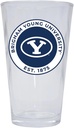 R and R Imports Brigham Young Cougars 16 oz Pint Glass Officially Licensed Circle Design 4-Pack