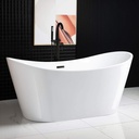 WOODBRIDGE BTA1515-MB-Drain-&O Bathtub, Matte Black