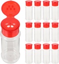 12pcs Spice Storage Tins Grilling Spices Pepper Bottle Soy Sauce Container Mini Pepper Glass Bottles Sauce Dispenser Salt Shaker Red Seasoning Travel Condiment Bottles re-usable