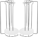 Hemoton 2 Sets Skewer Holders with Drip Plate for Grilling Meat Vertical Hanging Kebab Skewer Stand Stainless Steel Meat Spit Stand Barbeque Grilling Rack
