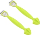 2 Pcs Practical Green Lemon Zester and Juicer Sturdy Fruit Graters for Citrus Easy to Use Multi Purpose Kitchen Tools for Home Bars and Cold Drink Shops
