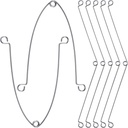 AINCIRS 7 Pcs Recessed Lighting Spring Clips, Metal Torsion Spring Clip, Accessories for Recessed Light Fixtures, Light Clips Replacements for Fan, Can Light