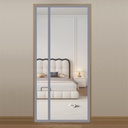 Liveinu Side Opening Magnetic Screen Door, Hands Free Mesh Partition, Reversible Left Right Side Opening Door Screen Mesh with Strong Magnet, Door Curtain for Front, Patio, Grey, 80“x96“