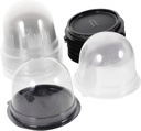 PRETYZOOM 50Sets Clear Cake Carrier Round Cake Box Small Dome Baking Packing Box for Birthday Cakes Clear Bakery Boxes for Cupcake and Dessert Storage