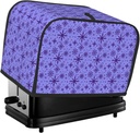 Oven Cover Kitchen Bread Machine Protector,2 Slice Toaster Cover For Home,Kitchen Small Appliance-Purple Snowflake Elegance