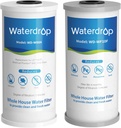 Waterdrop Whole House Water Filter, Carbon Filter, Reduce Iron & Manganese Filter Cartridge, Replacement for GE GXWH40L, FXHTC, Ispring, Culligan® RFC-BBSA, Whirlpool®, Any 10" x 4.5" System, 5 Micron