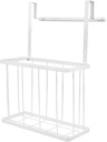 Cabinet Door Organizer with Towel Rod Wall-mounted Storage Basket for Kitchen and Bathroom Hanging Basket for Spices and Vegetables Stylish Space-saving
