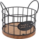 Coffee Pod Holder, Round Iron Wire Storage Basket, Large Capacity Coffee Capsule Holder For Espresso Pods And Capsules, Fruit Snack Storage