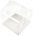 10Pcs Transparent Cake Box Portable Cake Carrier for Birthday Parties Reusable Storage and Decorations