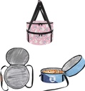 Cute Casserole Carrier Deep Storage Insulated Casserole Carrier for Hot or Cold Food Bunny Round Pie Carrier Insulated Cake Carrier Casserole Dish Carrying Case