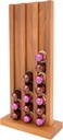Teak Wood Coffee Pod Holder K Cup Organizer with Base, 33 Pod Capacity