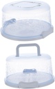 2pcs Portable Round Cake Carrier with Handle Multi-function Cake Box Made of PP Sealing Buckle for Secure Transport Lightweight and Easy to Clean for Outdoor Gatherings and Baked