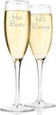 Her Beast and His Beauty Champagne Toasting Flute Glasses, Set of 2