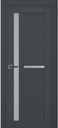 Sartodoors VEREGIO 7288 | 32 x 80 | Antracite Interior Single Swing Door with Frosted Glass | Prehung Solid Wood Door in Modern French Style | Hardware Included