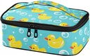 Kcldeci Kids Girls Lunch Bag Yellow Rubber Ducks Insulated Lunch Box for School Lunch Cooler Organizer School Kids
