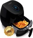 MegaChef 3.5 Quart Airfryer And Multicooker With 7 Pre-programmed Settings in Sleek Black